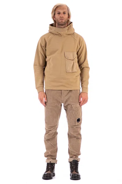 Ten C Sustainable Cotton Sweatshirt With Unique Pocket Detail In Brown