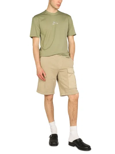 Ten C Sweatshirt Bermuda Shorts In Green