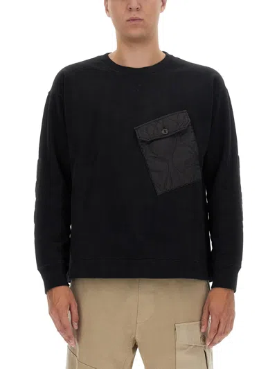 Ten C Sweatshirt With Logo In Black