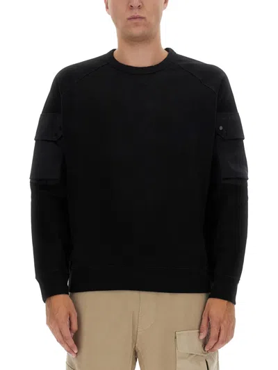 Ten C Sweatshirt With Logo In Black