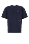 Ten C Men Navy Blue Cotton T-shirt In Blue