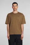 TEN C T-SHIRT IN BROWN COTTON