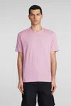 TEN C T-SHIRT IN ROSE-PINK COTTON