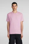Ten C Logo-patch Cotton T-shirt In Pink