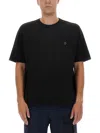 Ten C Logo Pocket T-shirt With Buttons In Black