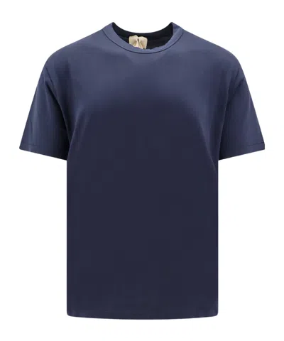 Ten C T-shirt With Round Neck And Short Sleeves In Blue