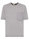 Ten C Logo-patch T-shirt In Grey