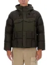 Ten C Jacket Hooded Quilted Pockets Sleeves Fit In Green