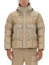 Ten C Oversize Quilted Hooded Jacket In Grey