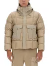 Ten C Oversize Quilted Hooded Jacket In Neutral