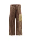 Ten C Nylon Blend Trouser With All-over Print In Brown
