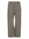 Ten C Straight Trousers With Belt Loops And Pockets In Green