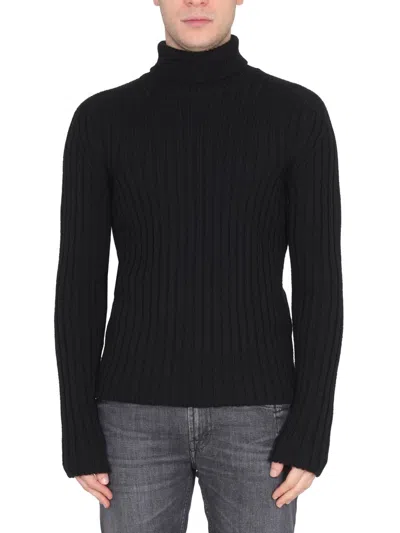 Ten C Turtleneck Sweater In Black