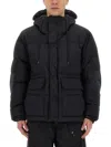 Ten C Regular Fit Hooded Jacket With Front Pockets In Blue