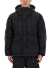 Ten C Regular Fit Hooded Jacket With Front Pockets In Blue