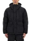 Ten C Regular Fit Hooded Jacket With Front Pockets In Blue