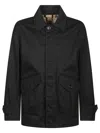 Ten C Collared Flap Pockets Adjustable Cuffs Jacket In Black