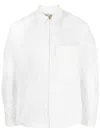 Ten C Pocket Zip-up Shirt Jacket In White