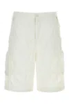Ten C Bermuda Shorts Nylon Belt Loops In White