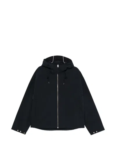 Ten C Zip-up Hooded Jacket In Blue
