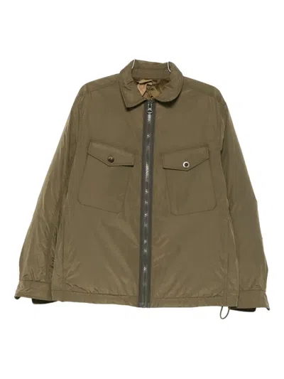 Ten C Zip-up Overshirt In Green