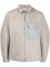 Ten C Zip-un Grey Shirt Jacket In Grau