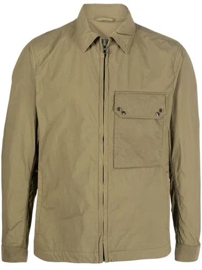 Ten C Zip-fastening Shirt Jacket In Green