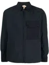 Ten C Zip-up Shirt Jacket In Black Technical Fabric