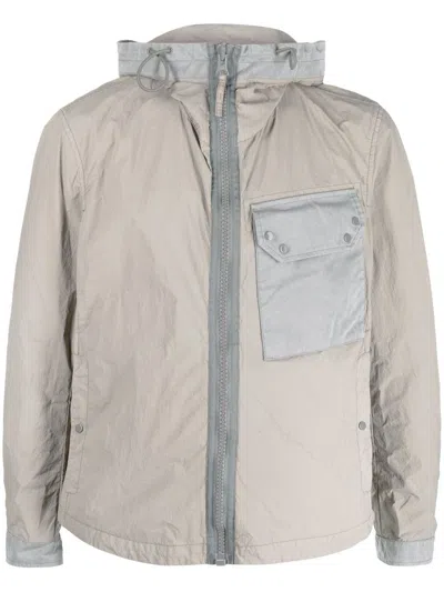 Ten C Zipped-up Chest-pocket Jacket In Neutrals