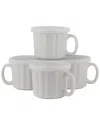 Ten Strawberry Street 16oz Set Of 4 Soup Mugs In White