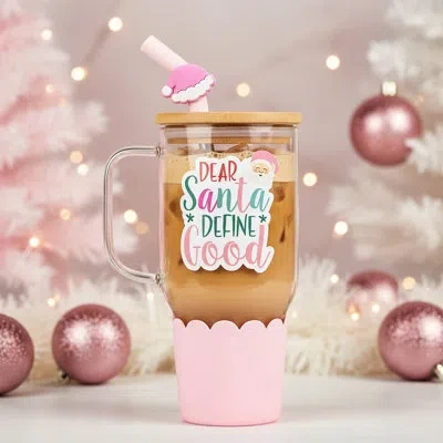 Ten Strawberry Street 10 Strawberry Street Adria Hydration Tumbler, Dear Santa In Pink