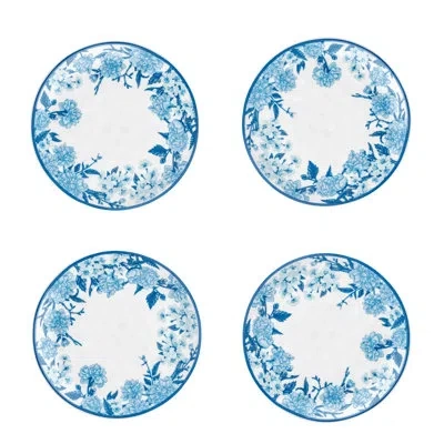 Ten Strawberry Street 10 Strawberry Street Bella Appetizer Plates, Blue Floral