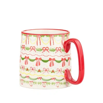 Ten Strawberry Street 10 Strawberry Street Bella Holiday Mug Garland In Red