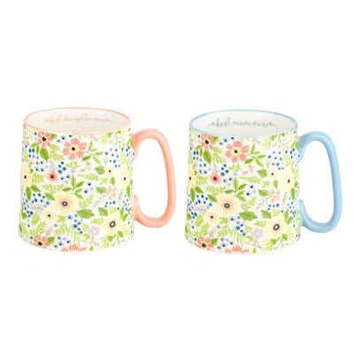 Ten Strawberry Street 10 Strawberry Street Bella Mother's Day Coffee Mug Gift Set, Best Duo Floral In Multi