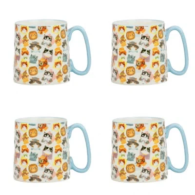 Ten Strawberry Street 10 Strawberry Street Bella Mug, Cat Dress Up In Blue