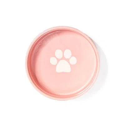 Ten Strawberry Street 10 Strawberry Street Bone & Paw Pattern Pet Dish, Set Of 2 In Pink