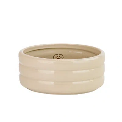 Ten Strawberry Street 10 Strawberry Street Bubble Bowl Pet Dish, Latte In Neutral