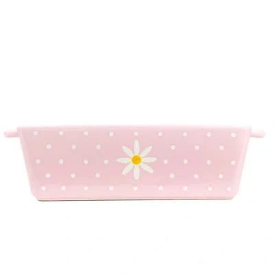 Ten Strawberry Street 10 Strawberry Street Daisy Polka Dot Loaf Pan, Pink