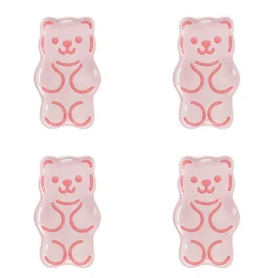 Ten Strawberry Street 10 Strawberry Street Gummy Bear Appetizer Plates, In Pink