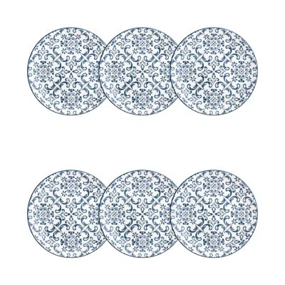 Ten Strawberry Street 10 Strawberry Street Mediterranean Blue Salad Plates,