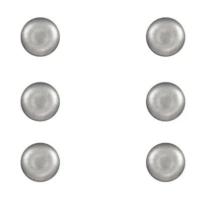 Ten Strawberry Street 10 Strawberry Street Moab Stainless Steel Coupe Dinnerware,  5" Round Plate, Set Of 6 In Silver