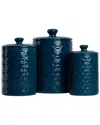 Ten Strawberry Street Ocean 3pc Canister Set In Blue