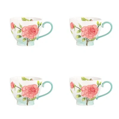 Ten Strawberry Street 10 Strawberry Street Petaluxe Mug, Set Of 4 In Pink