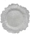 Ten Strawberry Street Set Of 12 Matte Sponge Lacquer Chargers In Silver