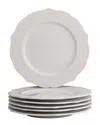 Ten Strawberry Street Set Of 6 Dahlia Side Plates In White