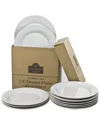 Ten Strawberry Street 10 Strawberry Street Set Of Twelve 7.5in Round Dessert/salad Plates In Multicolor