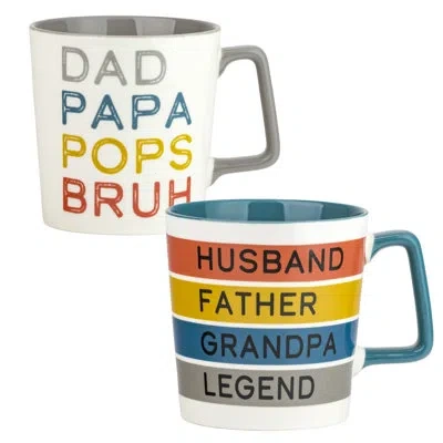Ten Strawberry Street 10 Strawberry Street Slant Father's Day Coffee Mug Set Gift Set Dad Legend In Multi