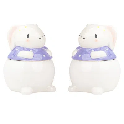 Ten Strawberry Street 10 Strawberry Street Sweet Bunny Sugar Bowl Set In Purple