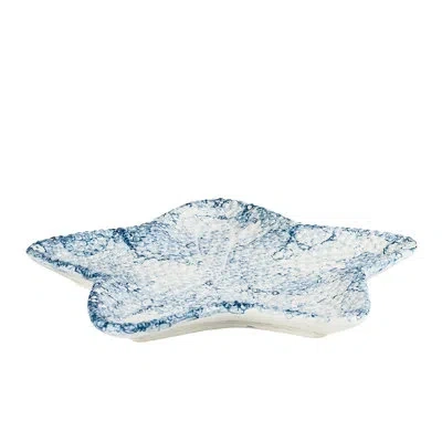 Ten Strawberry Street 10 Strawberry Street Tidal Drift Starfish Serving Platter In Blue