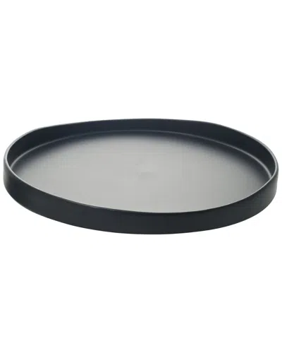 Ten Strawberry Street 12.75in Ripple Black Tray